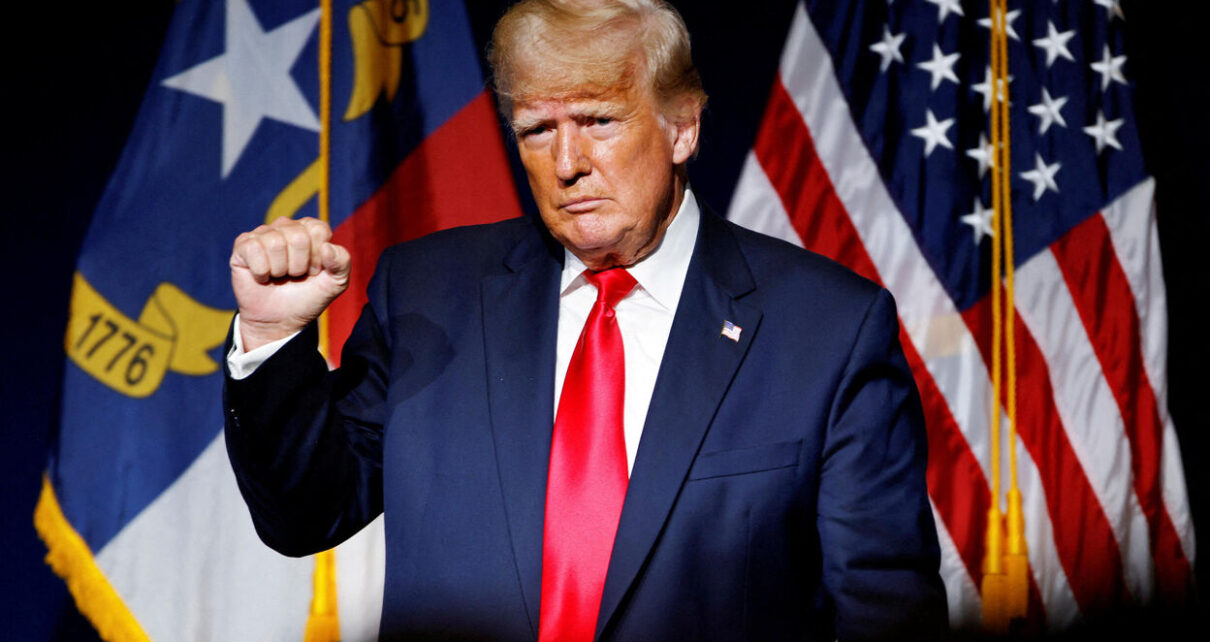 file photo: former u.s. president donald trump at the north carolina gop convention dinner in greenville